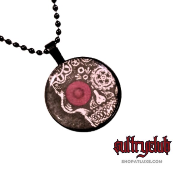 Sugar Skull Tattoo Style Necklace - Picture 1 of 4